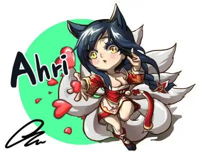 英雄联盟 lol 阿狸 萌图 可爱 九尾妖狐 游戏 ahri