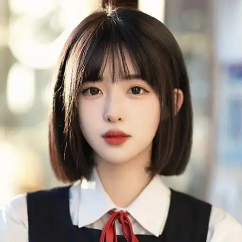 假发女短发仿真发全真人发bobo全头套2023年新款波波头整顶假发套