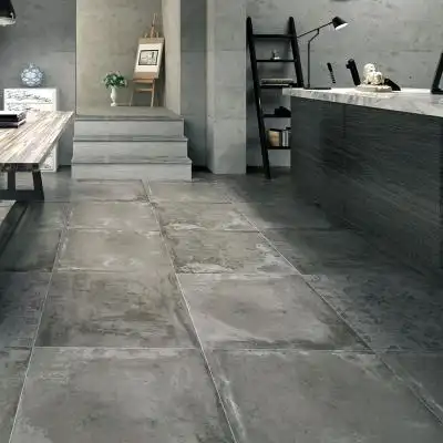 防滑亚光灰色水泥砖600×600复古客厅地砖工业风卧室餐厅仿古瓷砖