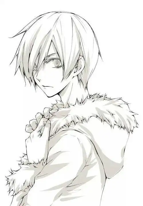 动漫人物的男生帅气冷酷简笔画