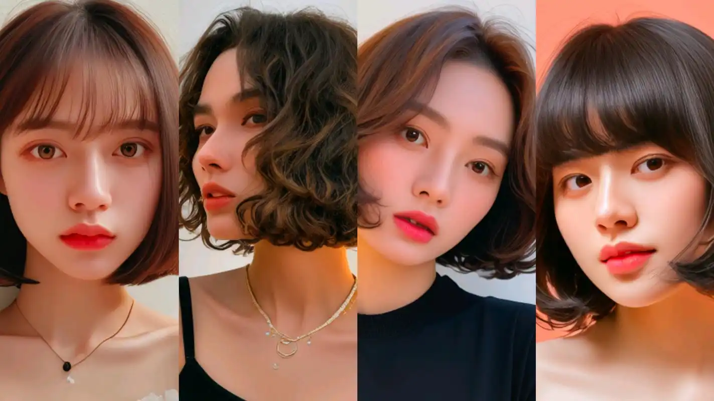 不同款式的波波头有不同的特点和魅力,如空气刘海波波头,卷发波波头