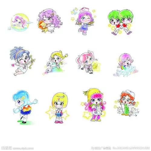 12星座卡通少女简笔画卡通人物简笔画女孩十二星座动漫公主图片简笔画